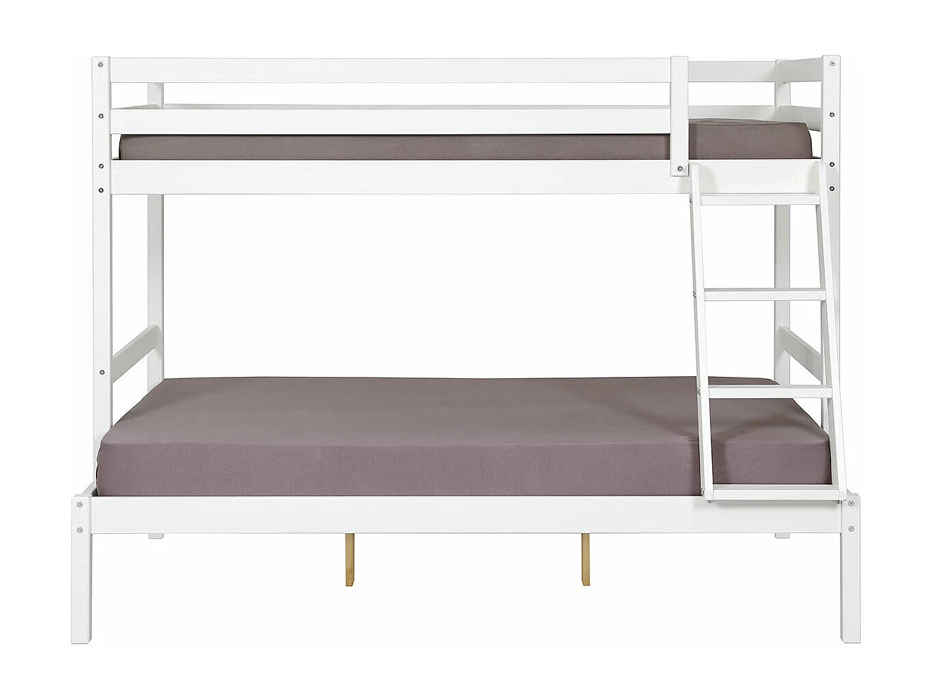 Lit superposé 120x190 cm bois massif blanc JULIAN