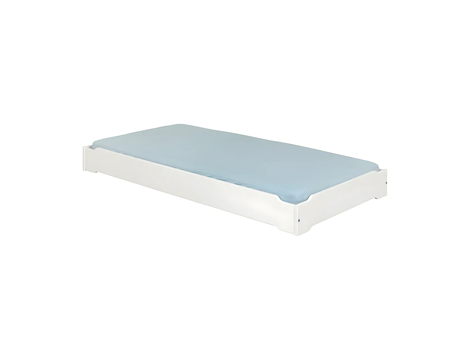 Lit empilable 90x190 cm bois massif blanc JELLY