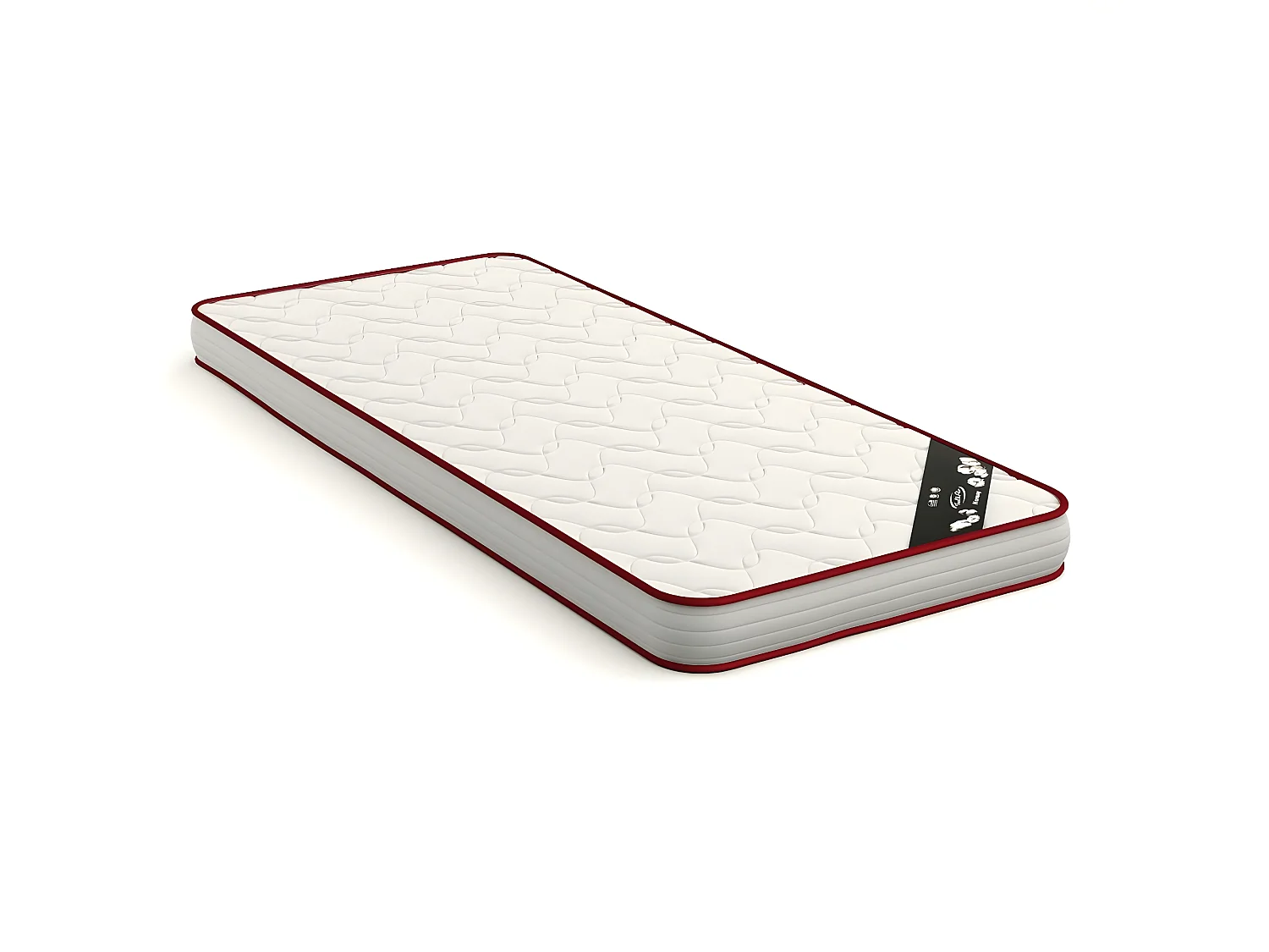 Pack lit superposé séparable gigogne avec matelas 80x190 cm bois massif bois naturel AARON