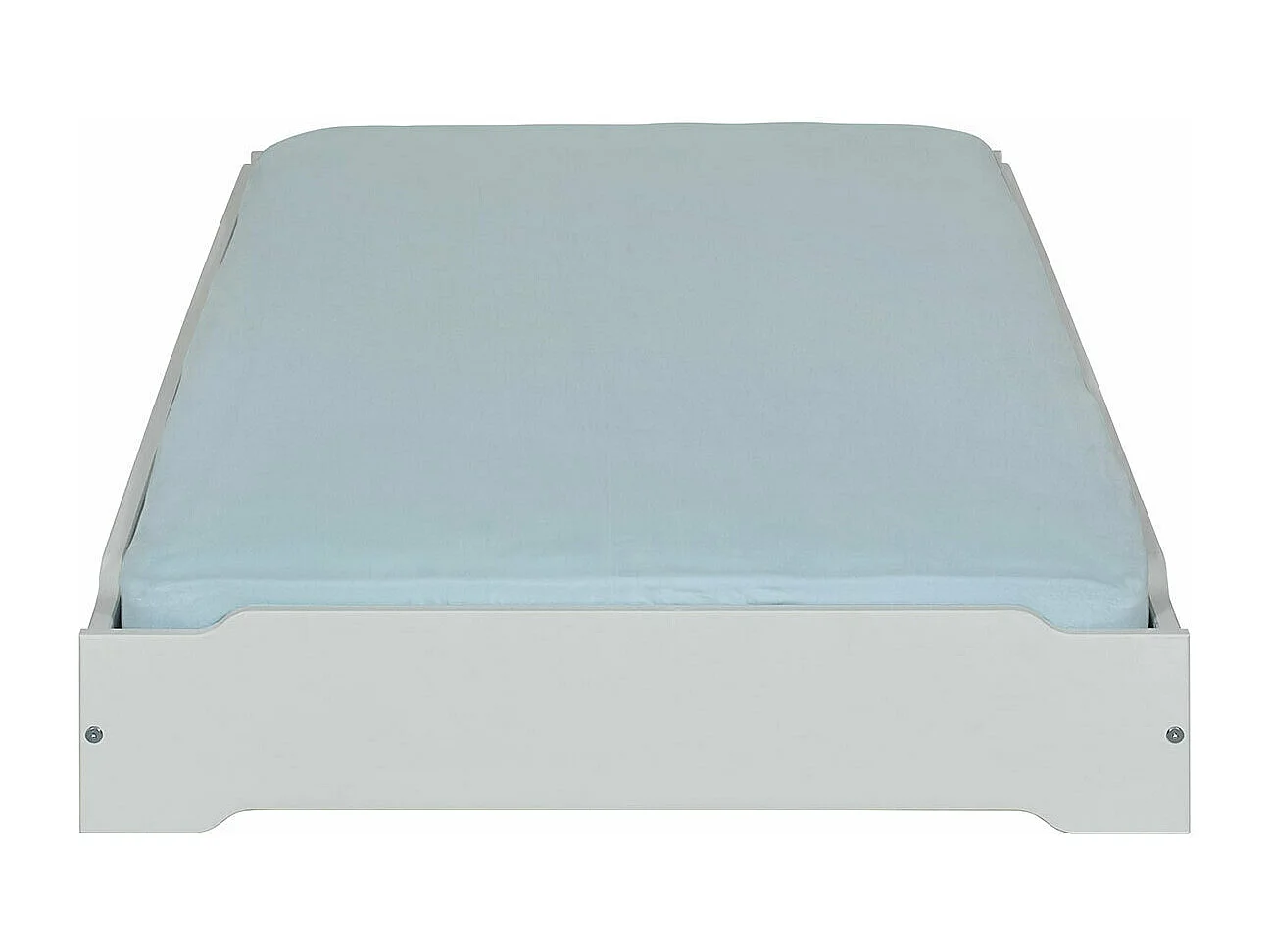 Pack 2 lits empilables 90x190 cm bois massif gris JELLY