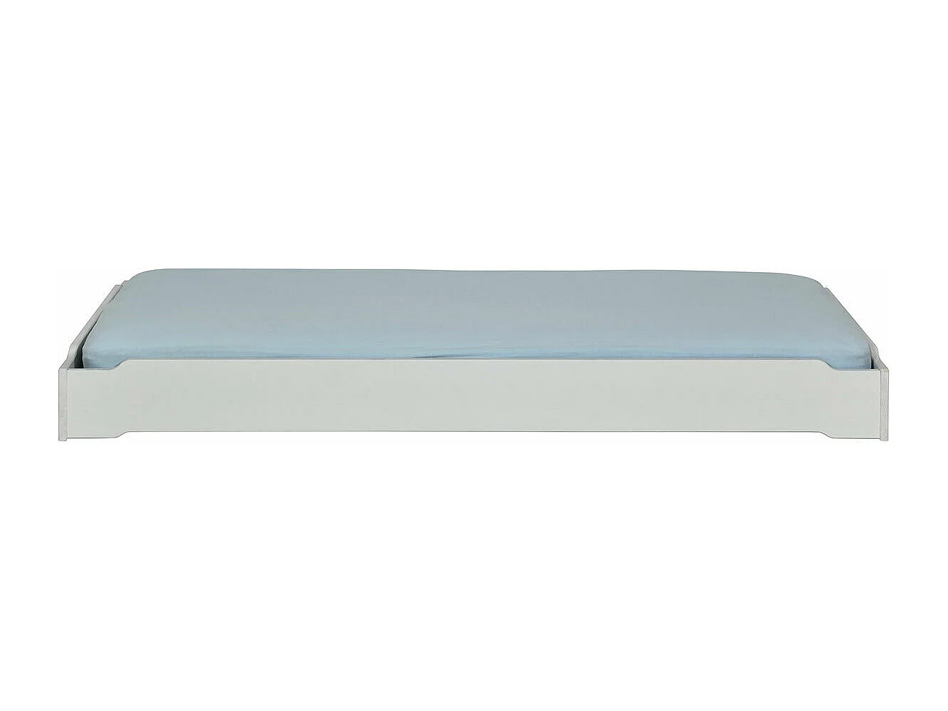 Pack 2 lits empilables 90x190 cm bois massif gris JELLY