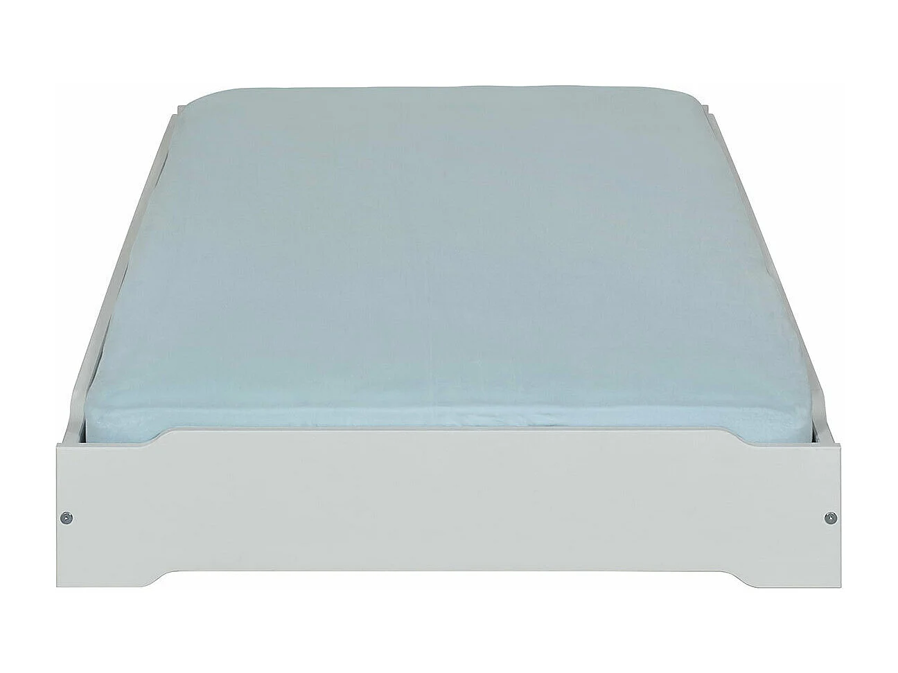 Pack 2 lits empilables 90x190 cm bois massif gris JELLY