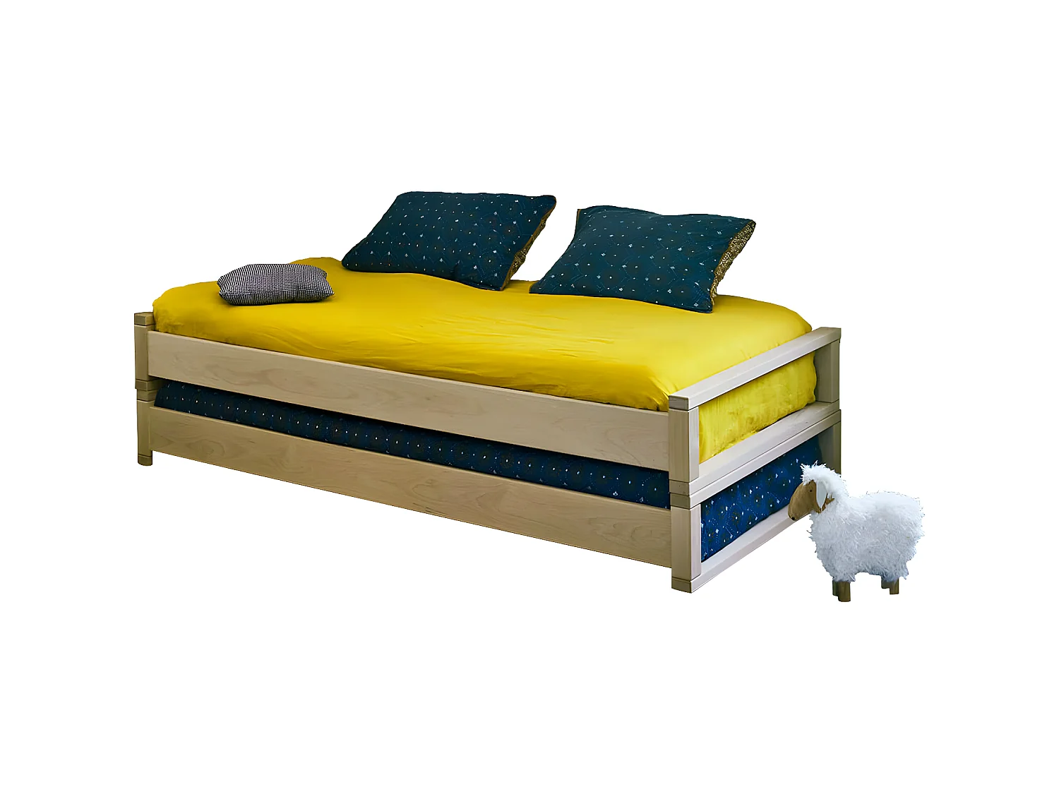 Lit empilable 90x190 cm bois massif bois POKA