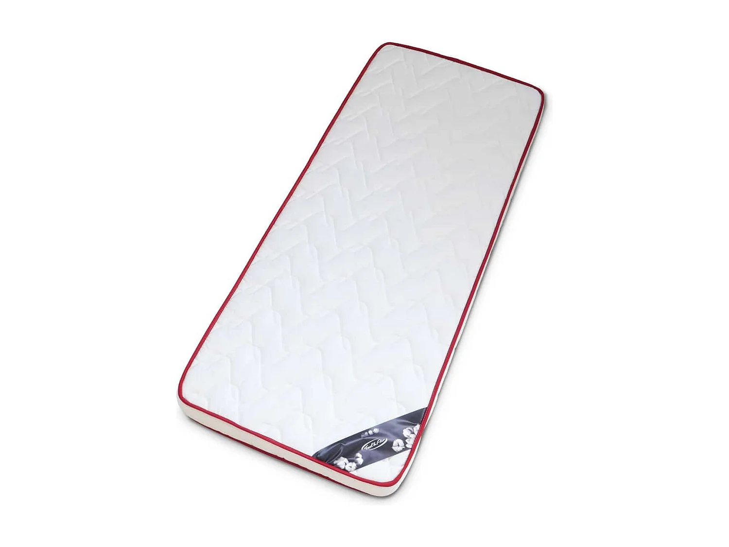 Pack lit superposé séparable gigogne avec matelas 80x190 cm bois massif blanc et bois AARON