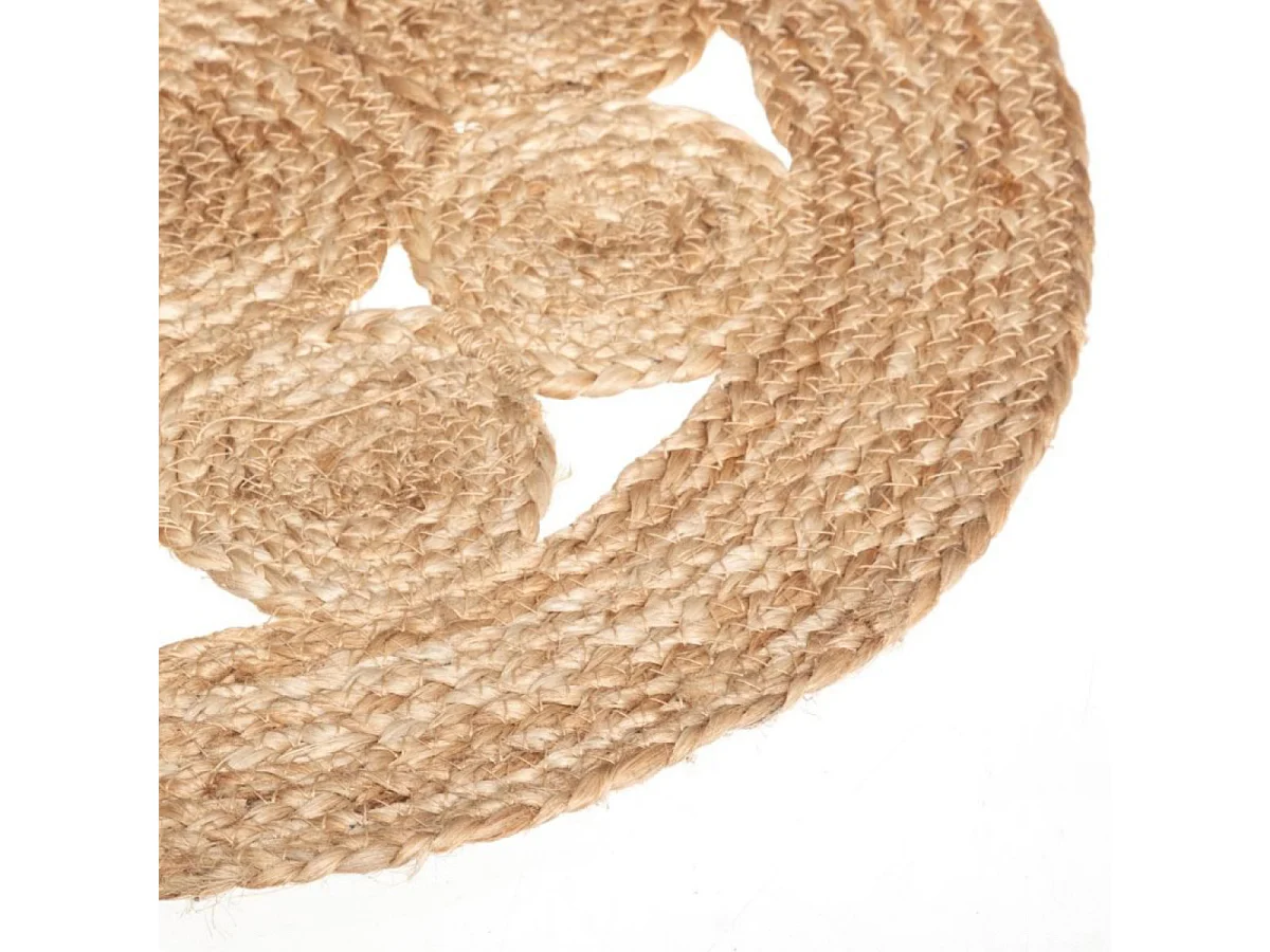 Lot de 6 set de table en jute coloris beige -   Diamètre 38 x Hauteur 0,5 cm