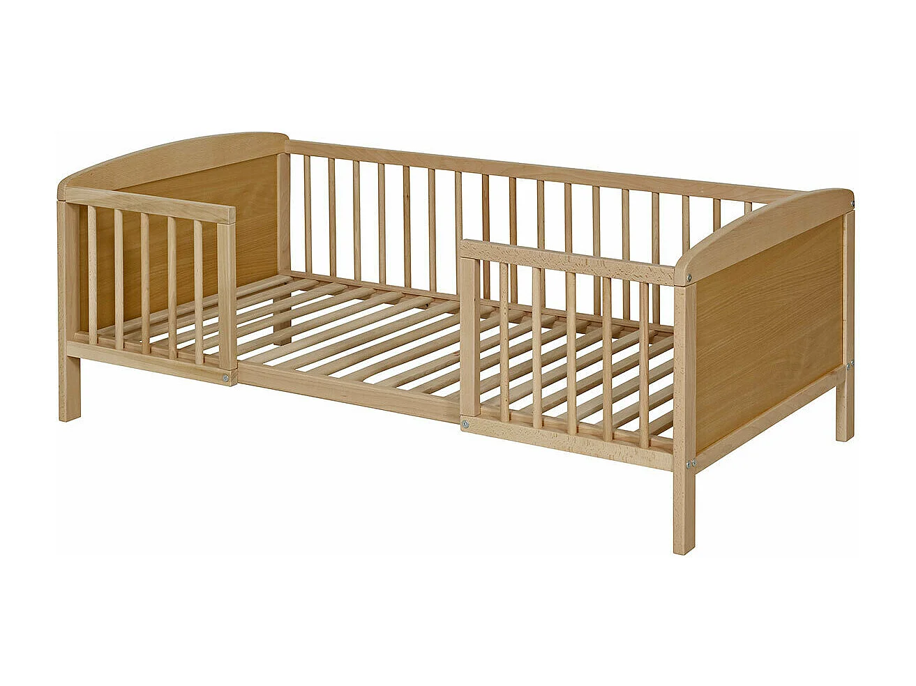Lit enfant avec barrières 70x140 cm bois massif bois naturel PEYO