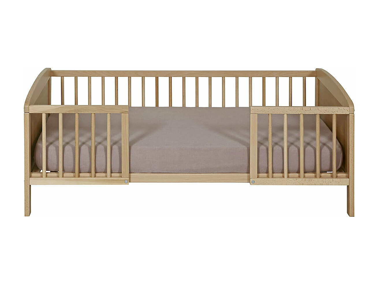 Lit enfant avec barrières 70x140 cm bois massif bois naturel PEYO