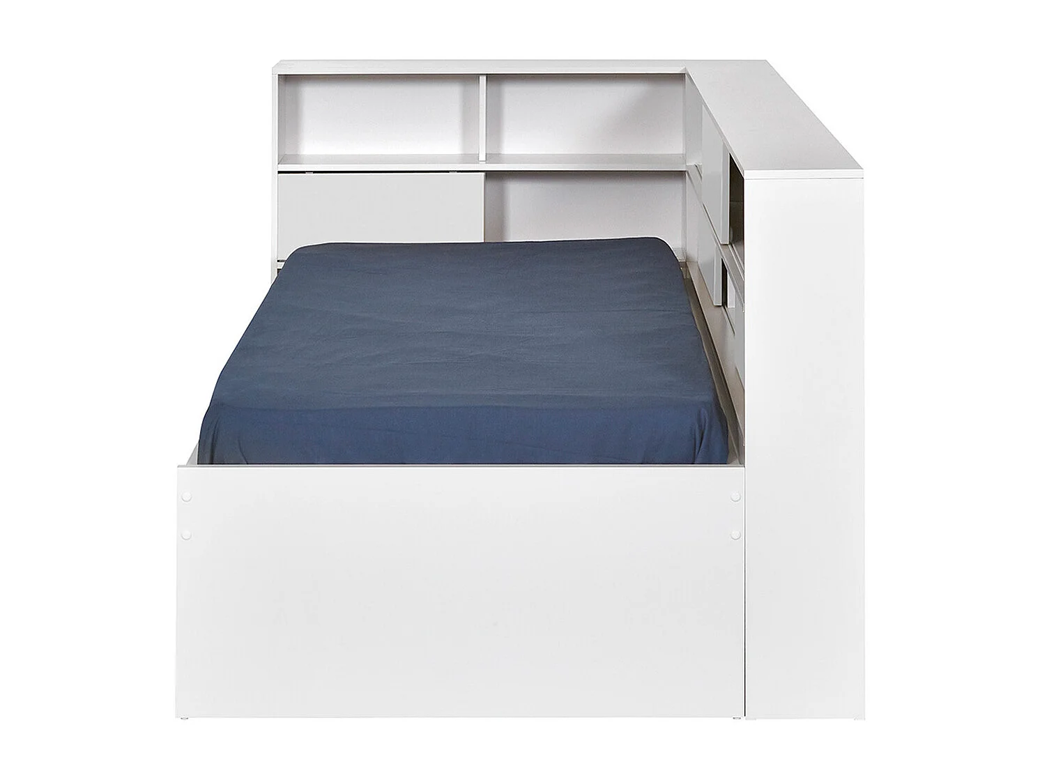 Lit 90x190 cm panneaux de fibres blanc PLAY