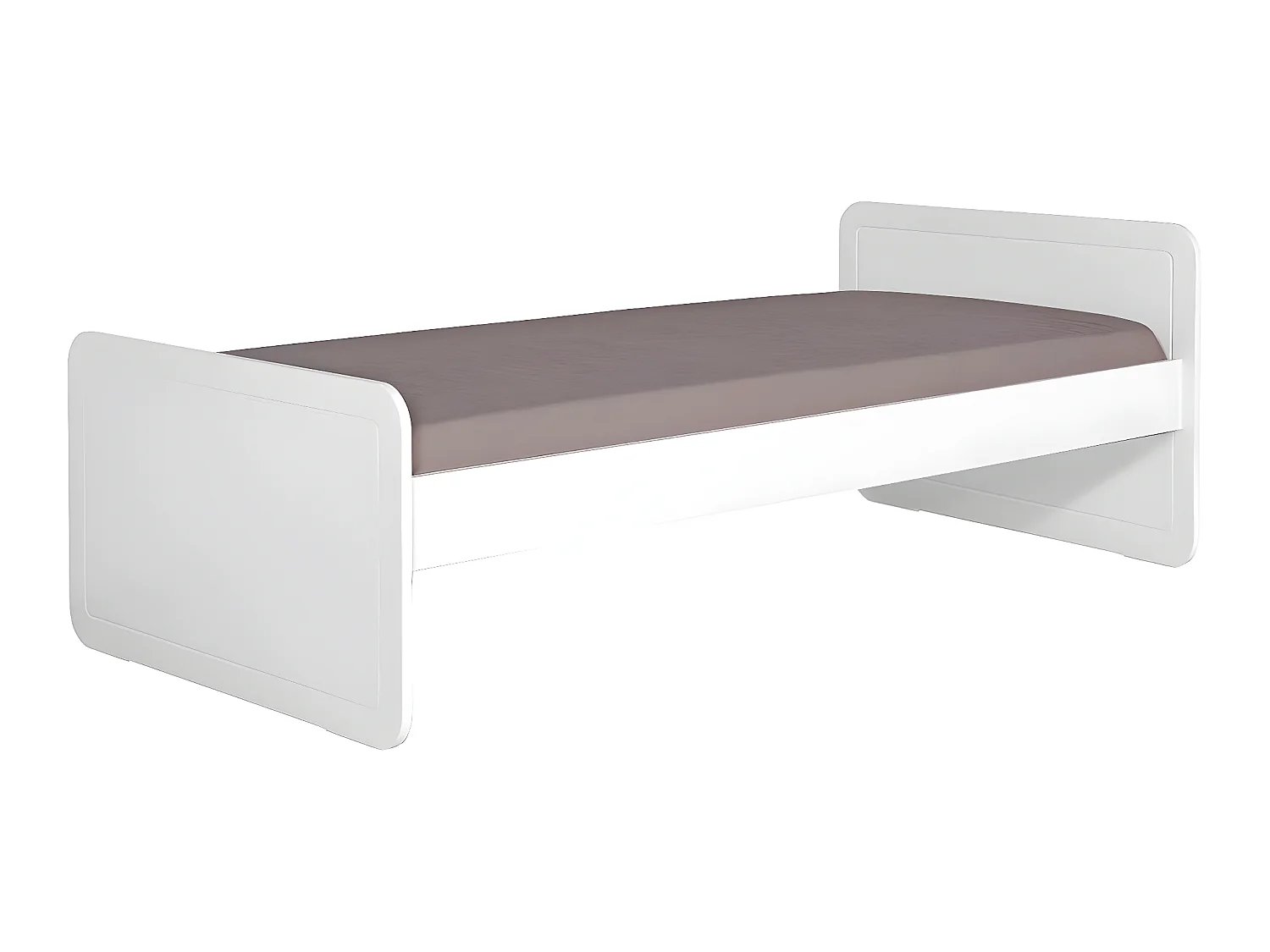 Pack lit avec matelas Clovis   Blanc 90x200 cm