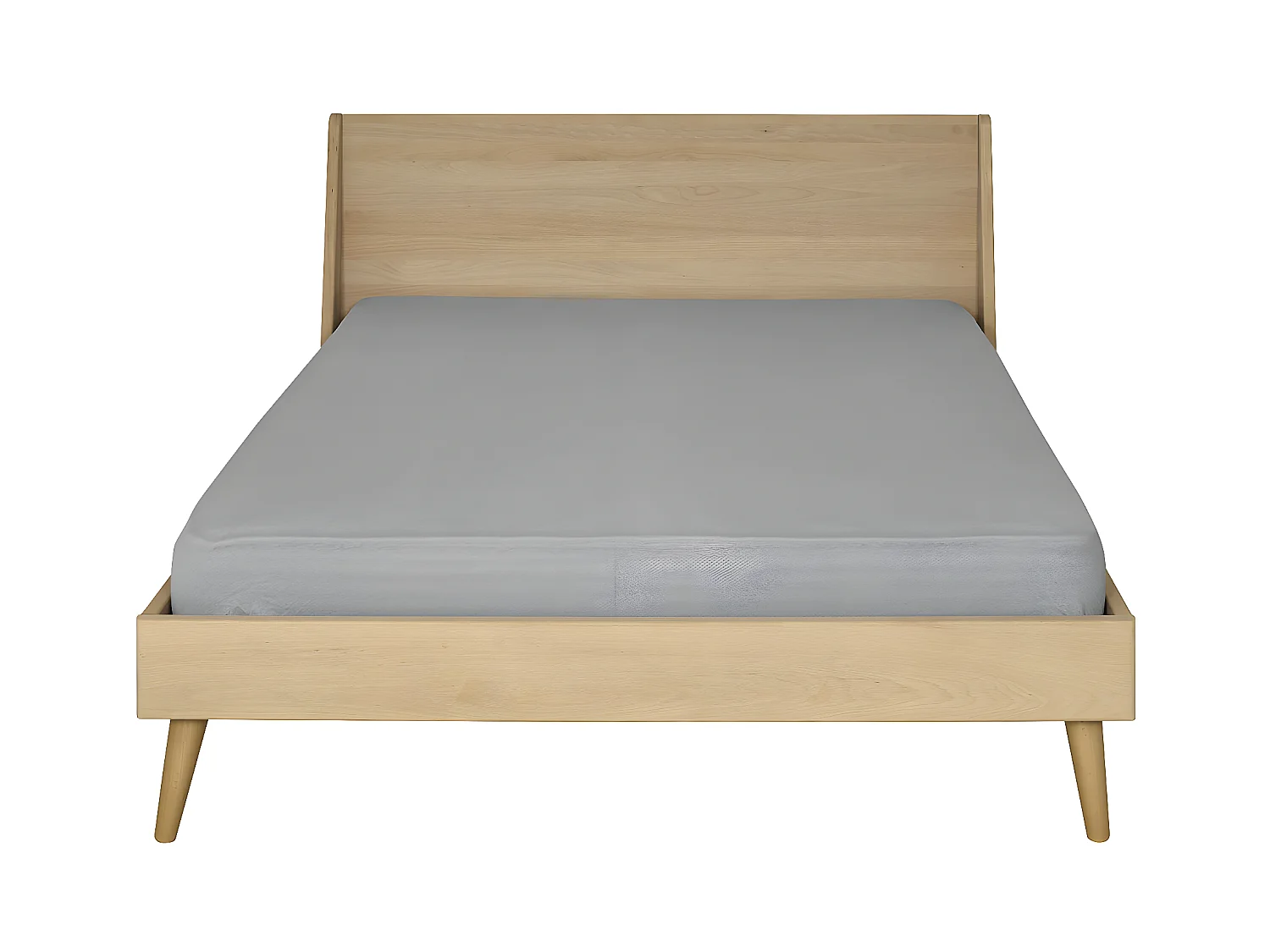 Pack lit avec matelas 120x190 cm bois massif bois naturel MELBA