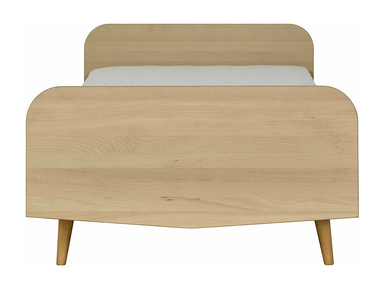 Lit 90x190 cm bois massif bois naturel BIZO