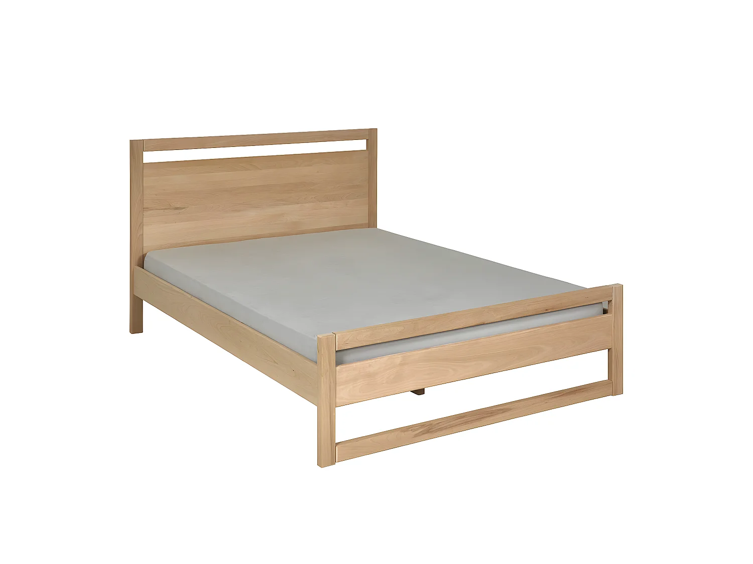 Pack lit avec matelas Lio   Bois naturel 160x200 cm
