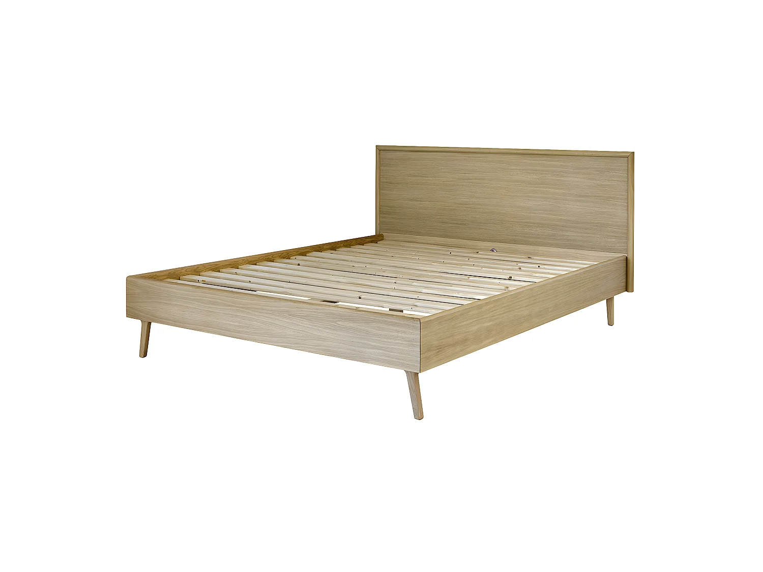 Pack lit avec matelas 140x200 cm bois massif bois HOLDA