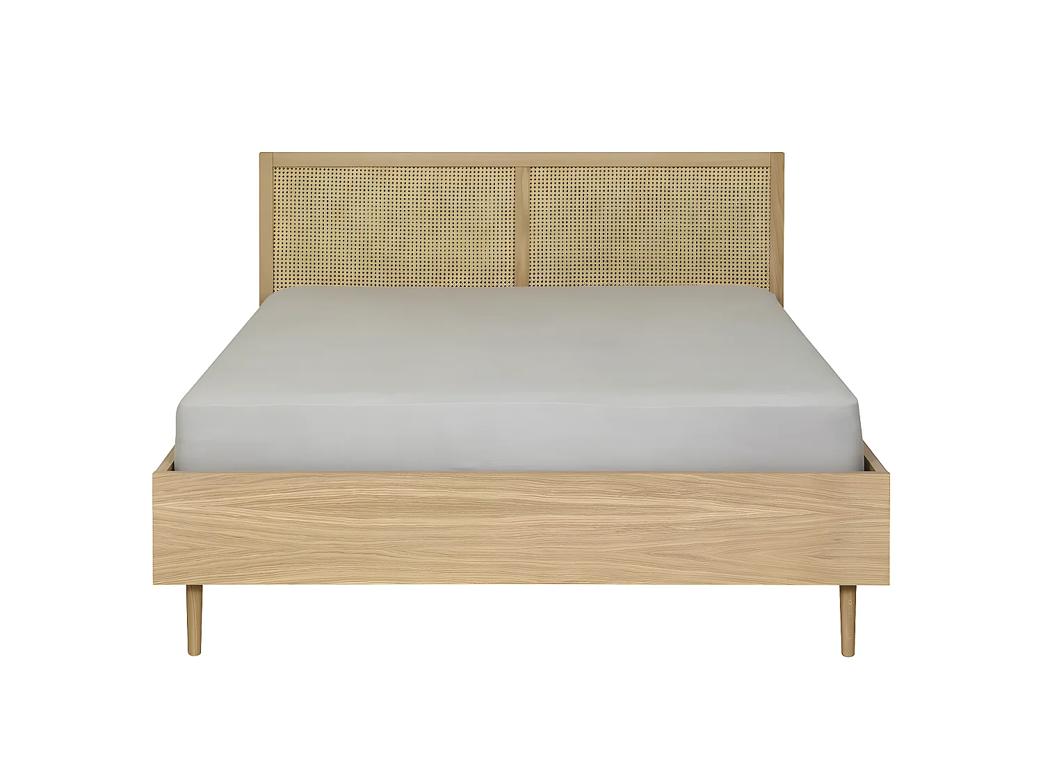 Lit en cannage Stella   Bois naturel 160x200 cm