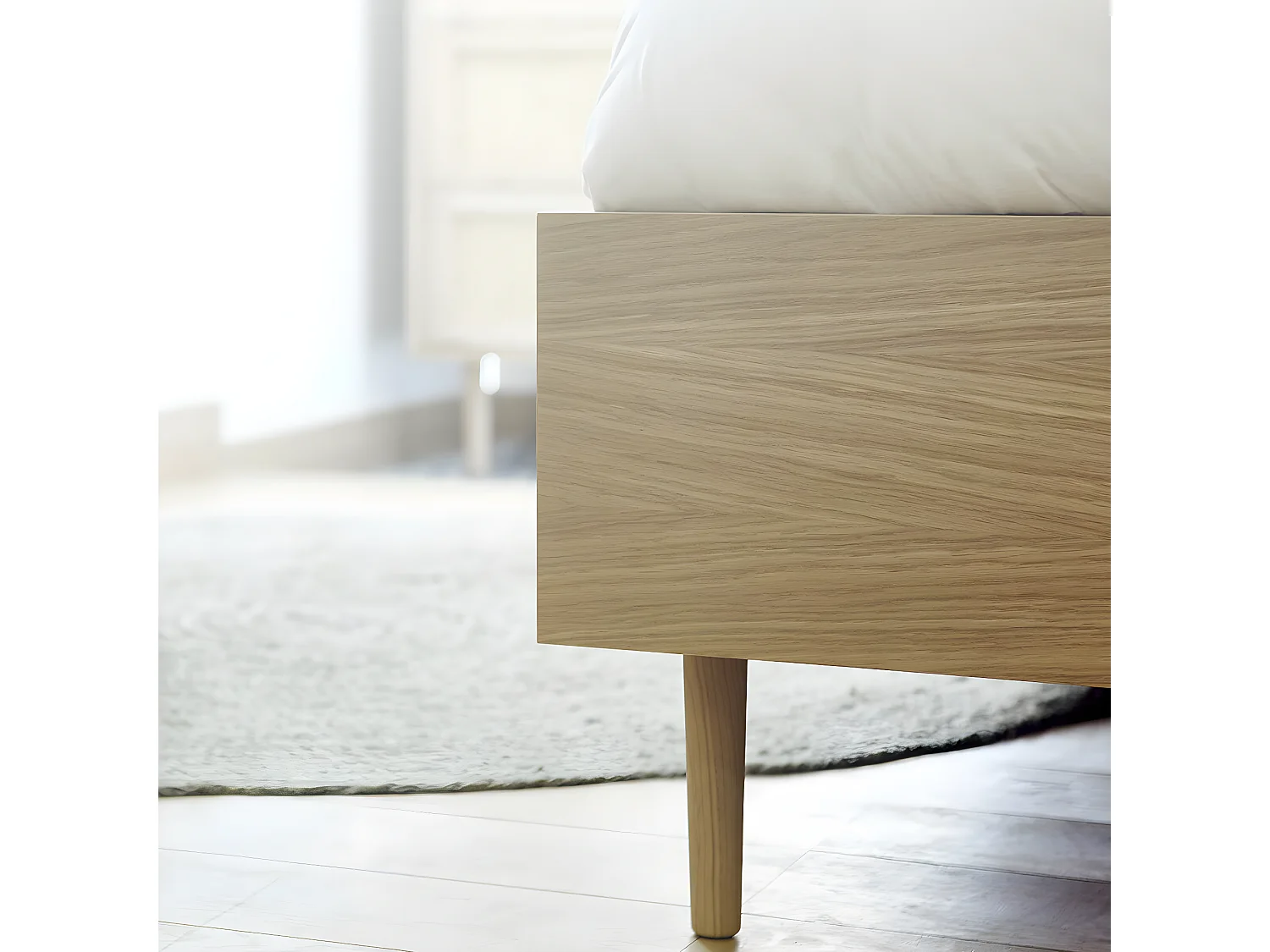 Lit en cannage Stella   Bois naturel 160x200 cm