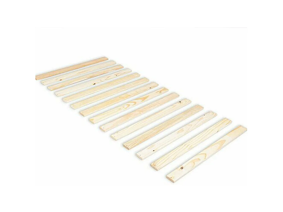 Lit 90x190 cm bois massif blanc THAIS