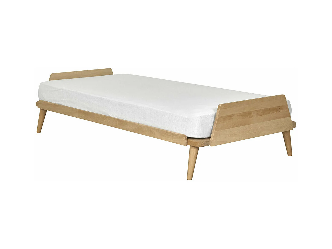 Lit 90x190 cm bois massif bois naturel KARL