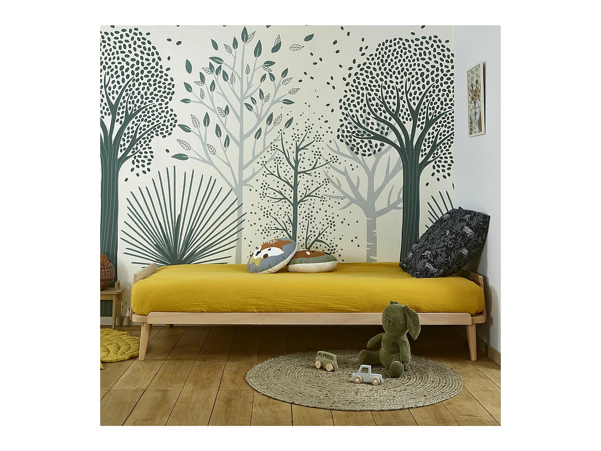 Lit 90x190 cm bois massif bois naturel KARL