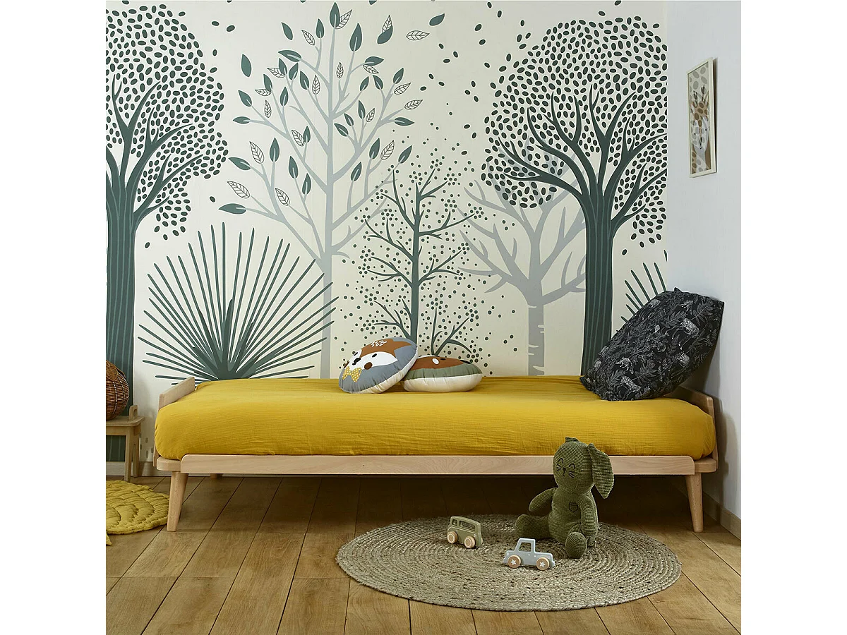 Lit 90x190 cm bois massif bois naturel KARL