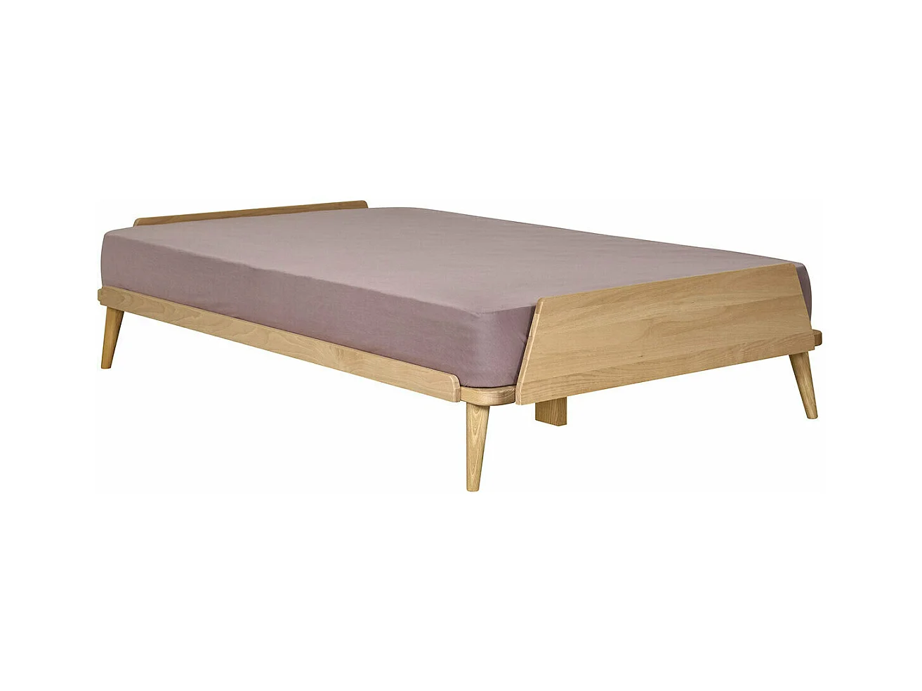 Lit 120x190 cm bois massif bois naturel KARL