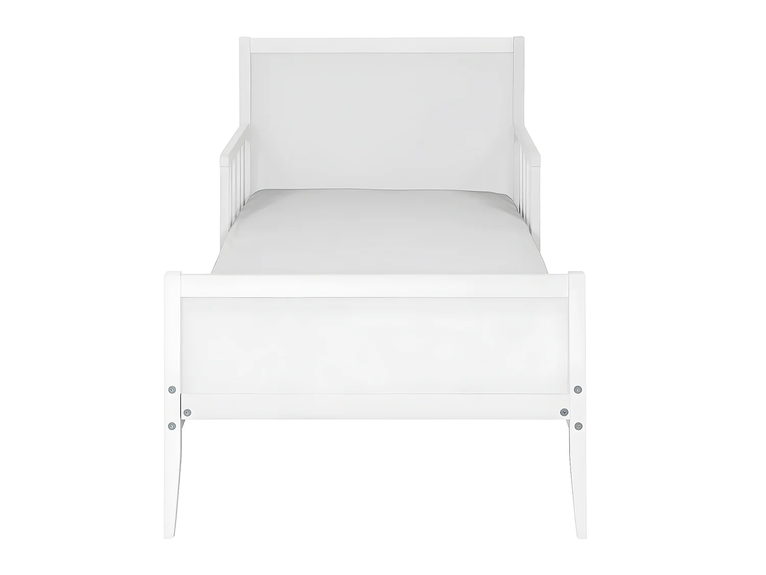 Lit enfant 70x140 cm bois massif blanc TINA