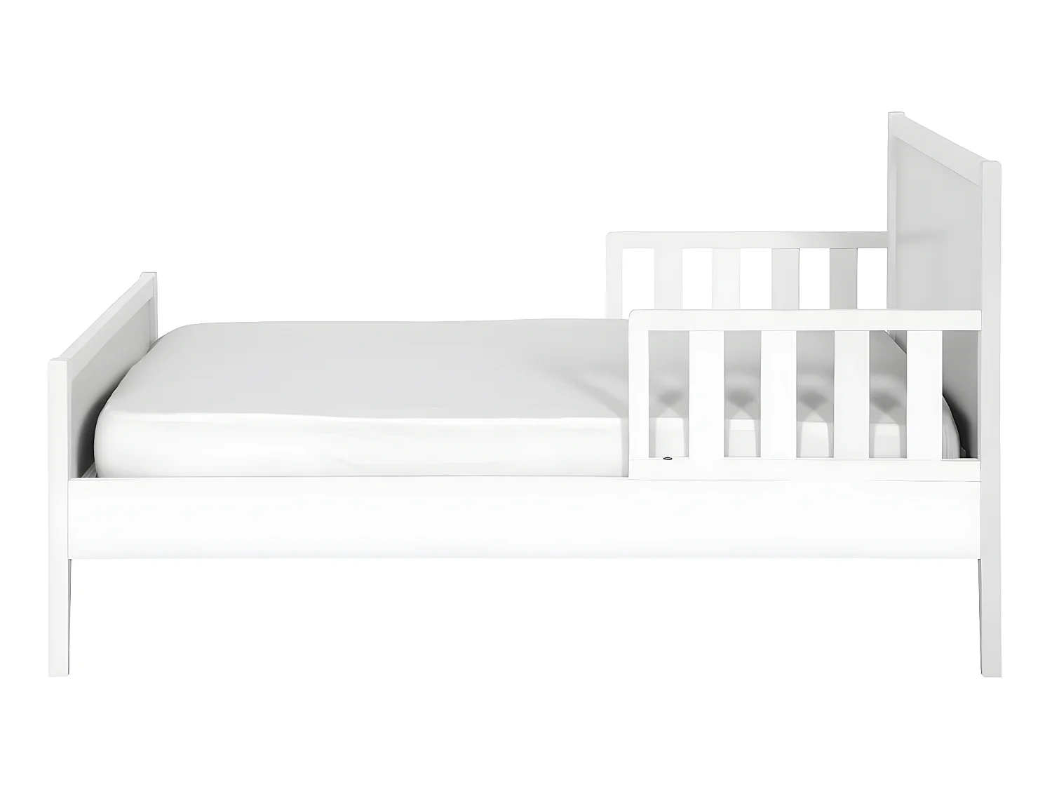 Lit enfant 70x140 cm bois massif blanc TINA