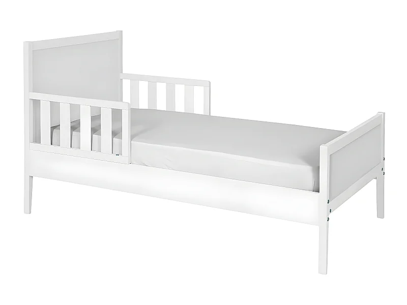 Lit enfant 70x140 cm bois massif blanc TINA