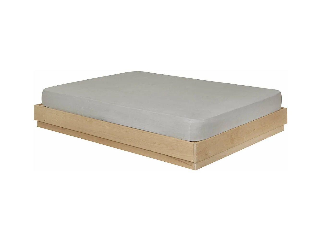 Lit 140x190 cm bois massif bois naturel BAYA