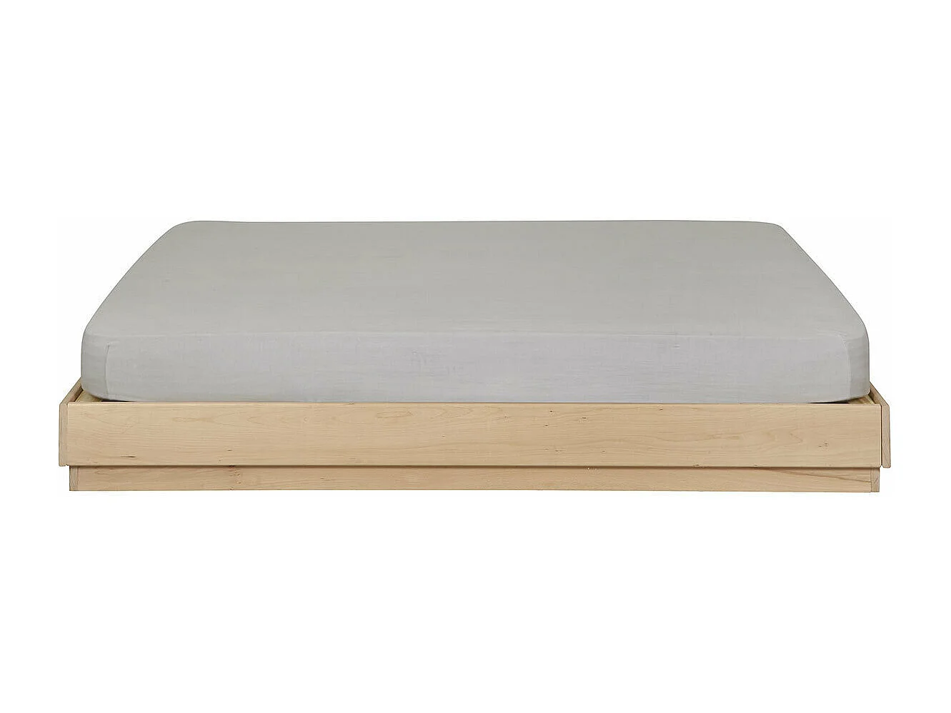 Lit 160x200 cm bois massif bois naturel BAYA
