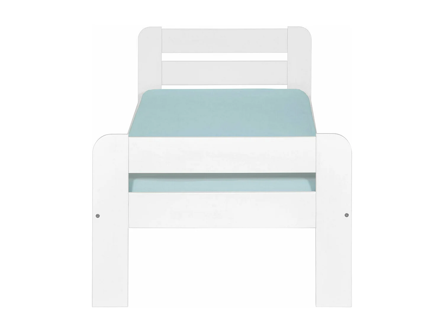 Lit enfant 90x190 cm bois massif blanc SUNDY