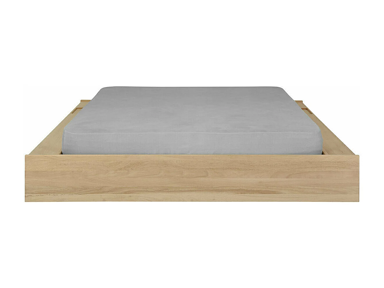 Lit 140x190 cm bois massif bois naturel MALO