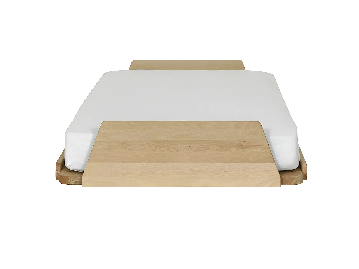 Pack lit avec matelas 90x190 cm bois massif bois naturel KARL