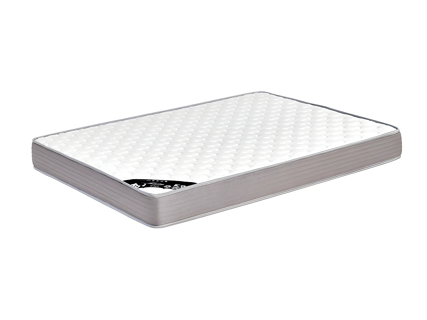 Pack lit avec matelas 120x190 cm bois massif blanc et bois KARL