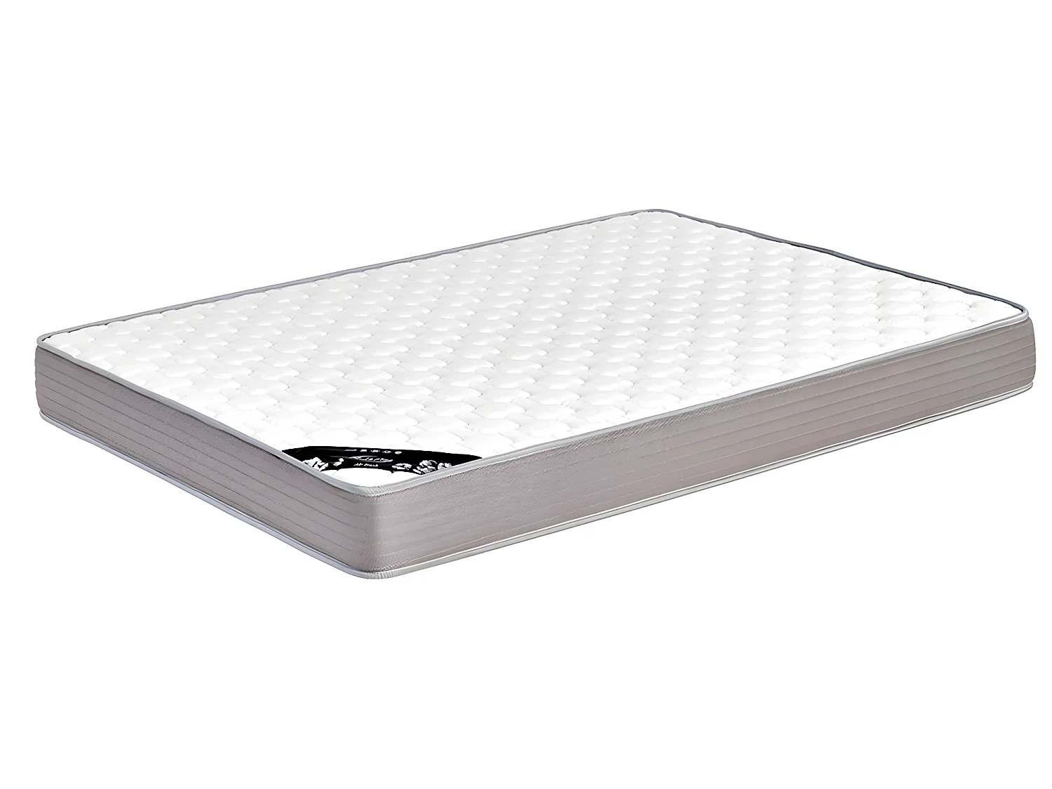 Pack lit avec matelas 120x190 cm bois massif blanc et bois KARL