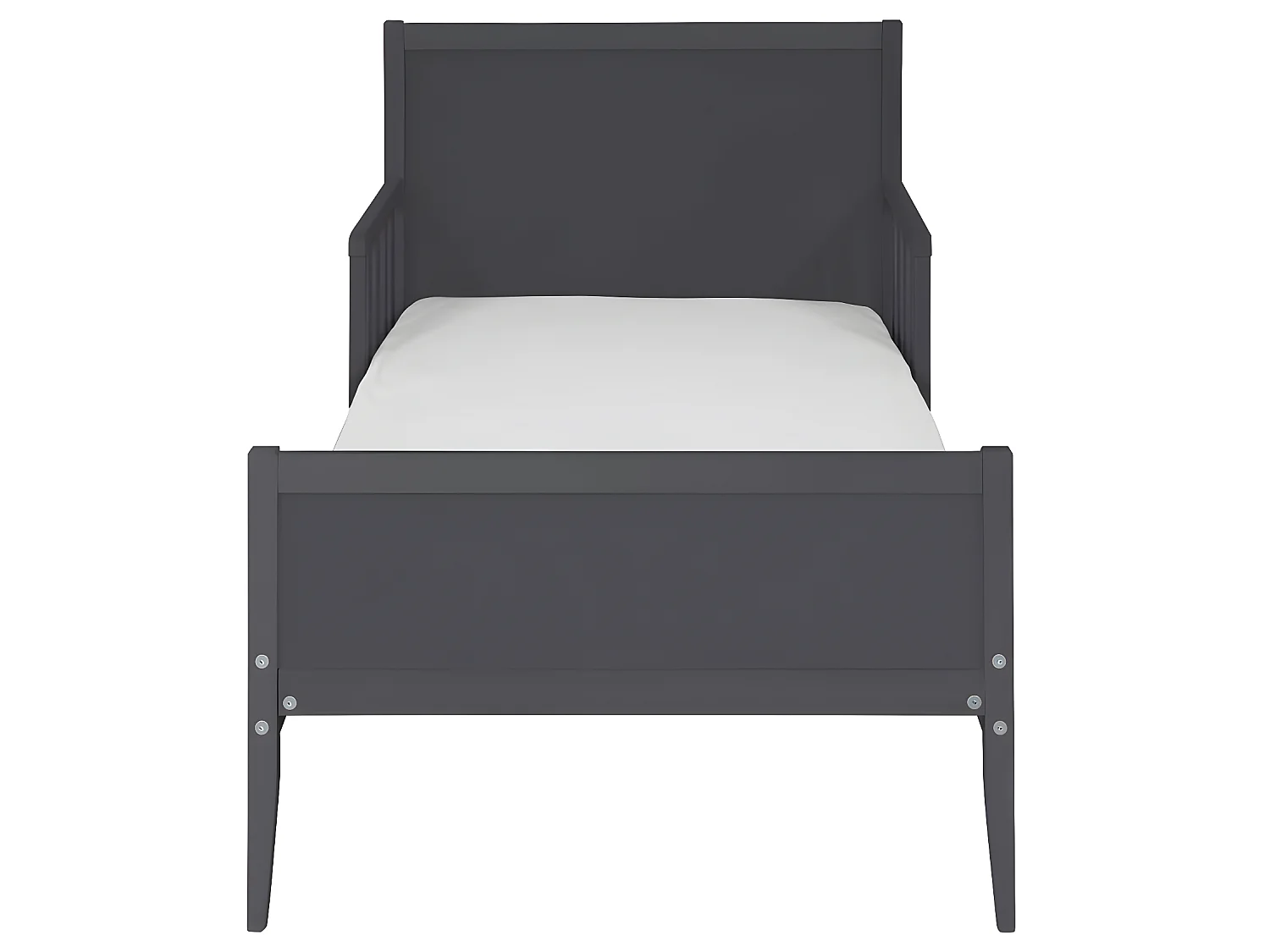 Lit enfant 70x140 cm bois massif gris TINA