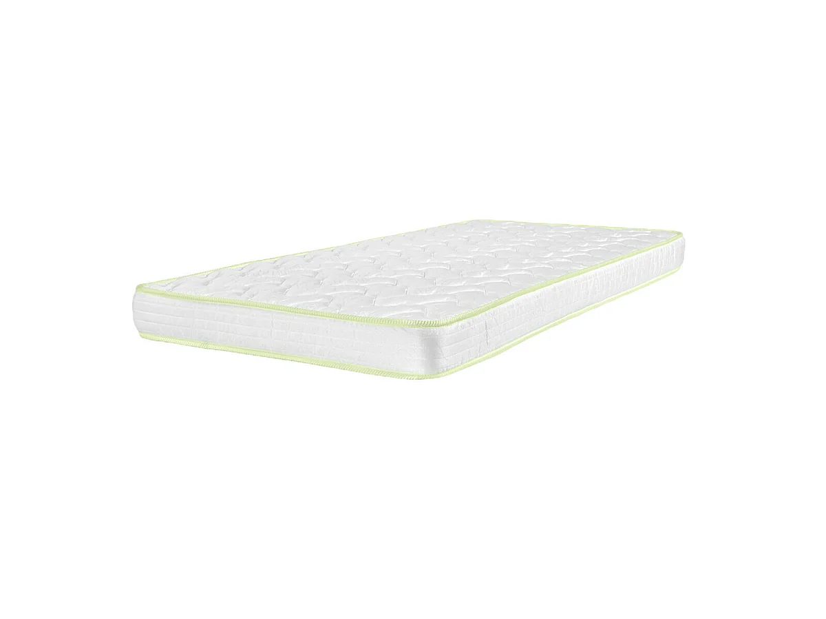 Pack lit avec matelas 140x190 cm bois massif bois naturel MELBA