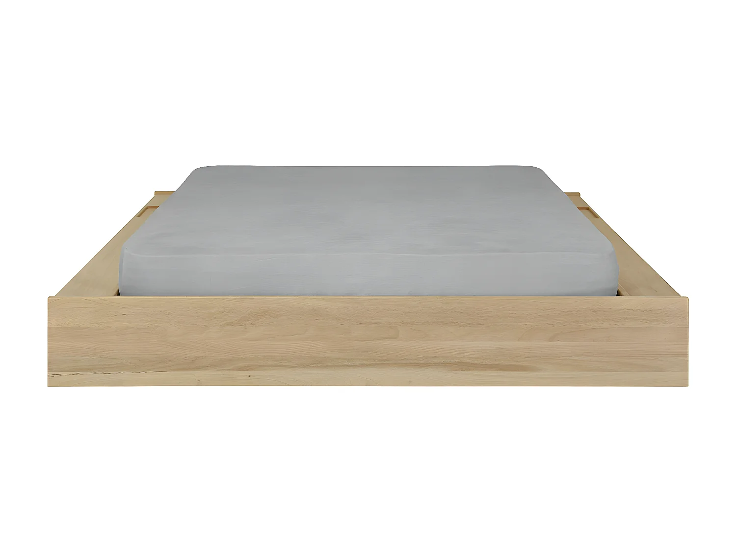 Pack lit avec matelas 160x200 cm bois massif bois naturel MALO