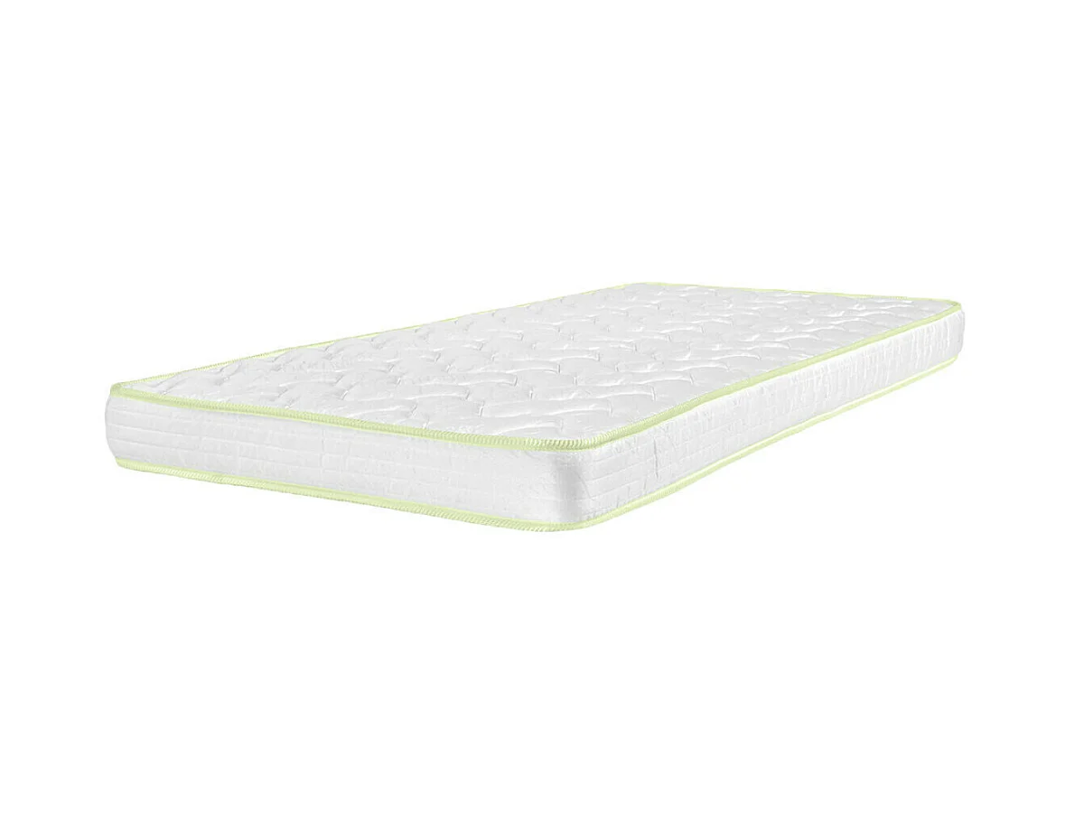 Pack lit avec matelas 90x200 cm bois massif blanc THAIS