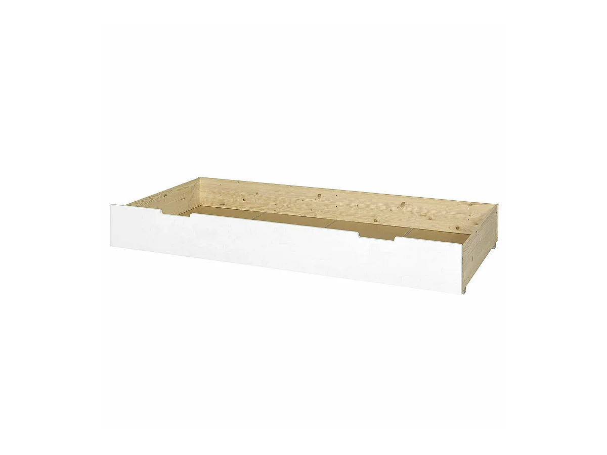 Pack lit cosy avec tiroir et matelas 90x190 cm panneaux de fibres blanc PLAY