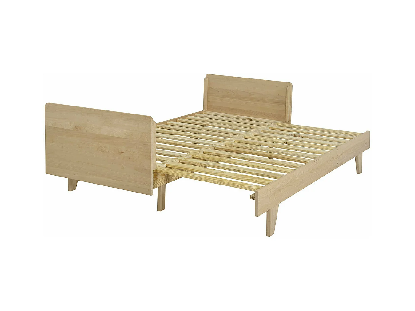 Lit extensible gigogne 80x200 cm bois massif bois NANDO