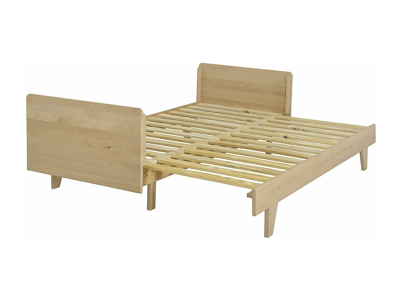 Lit extensible gigogne 80x200 cm bois massif bois NANDO