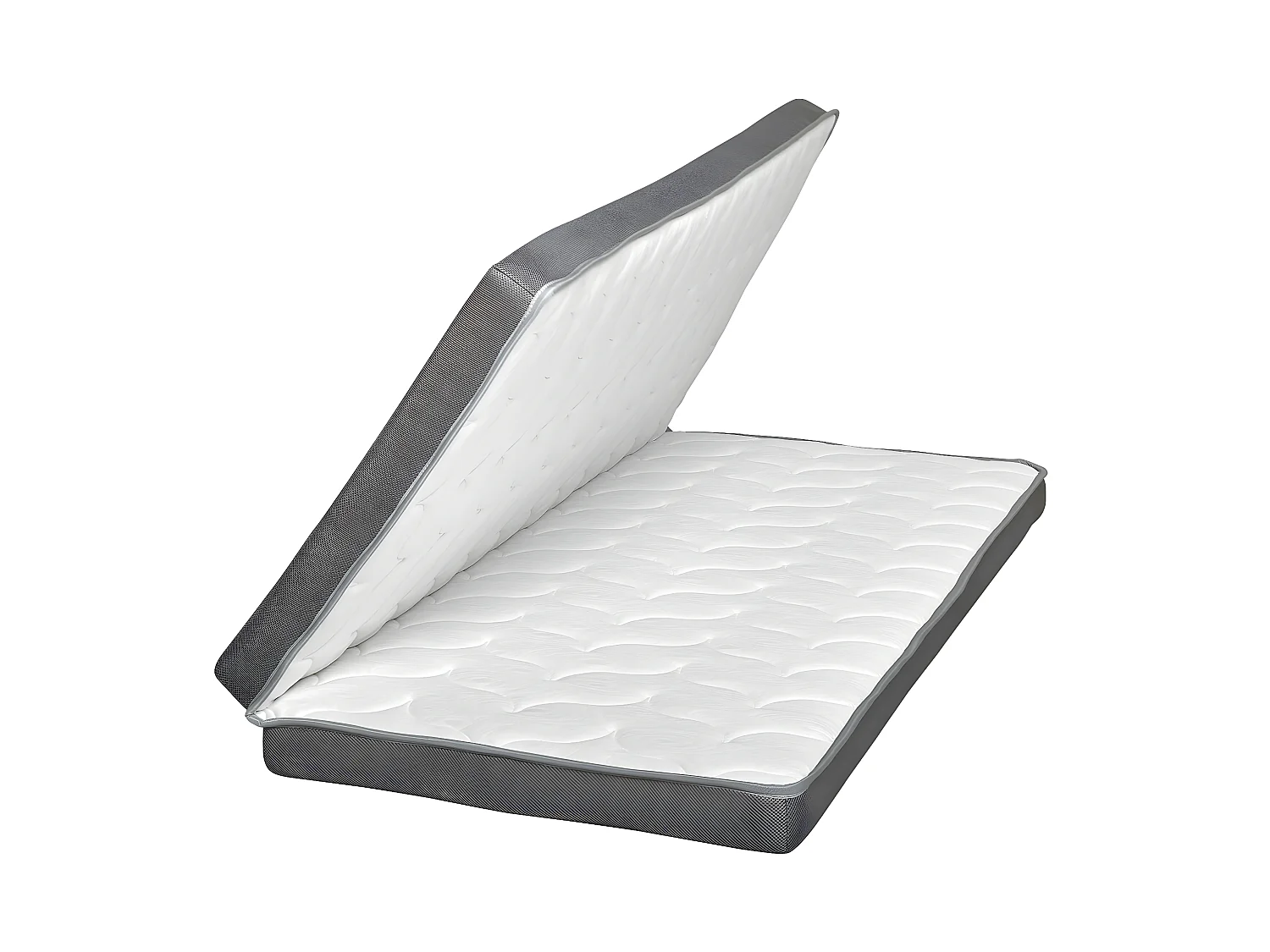 Lit gigogne avec 2 matelas 80x200 cm panneaux de fibres blanc MOLLY