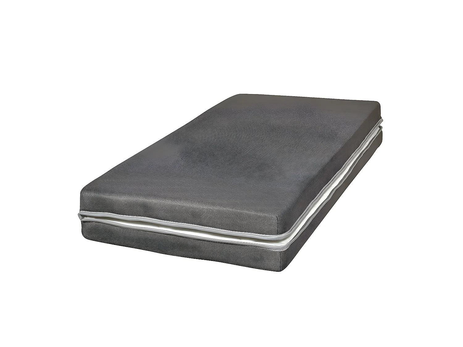 Lit gigogne avec 2 matelas 80x200 cm panneaux de fibres blanc MOLLY