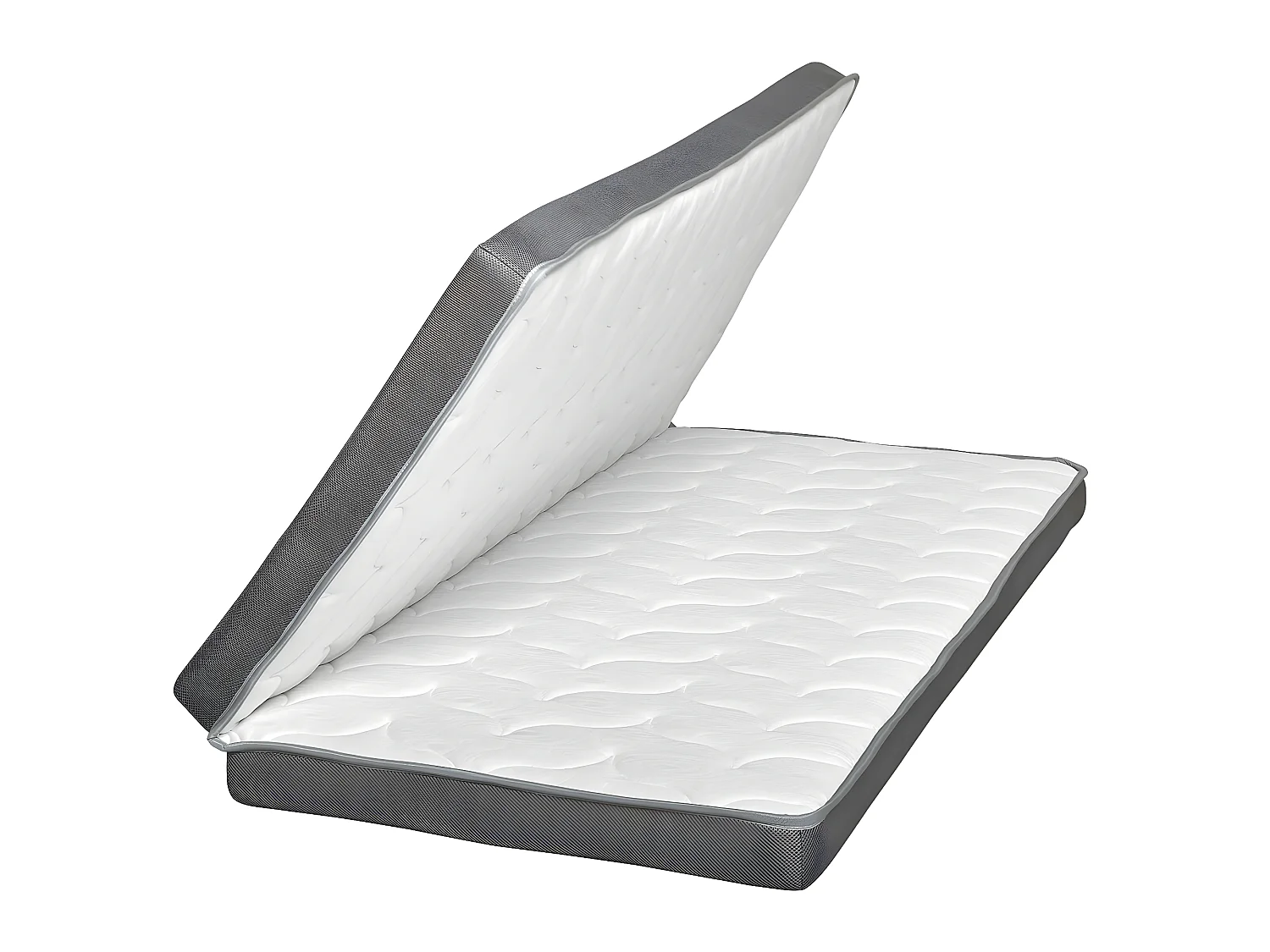 Lit gigogne avec 2 matelas 80x200 cm panneaux de fibres blanc MOLLY