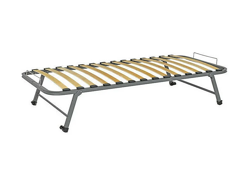 Pack lit gigogne avec 2 matelas 90x190 cm bois massif blanc THAÏS