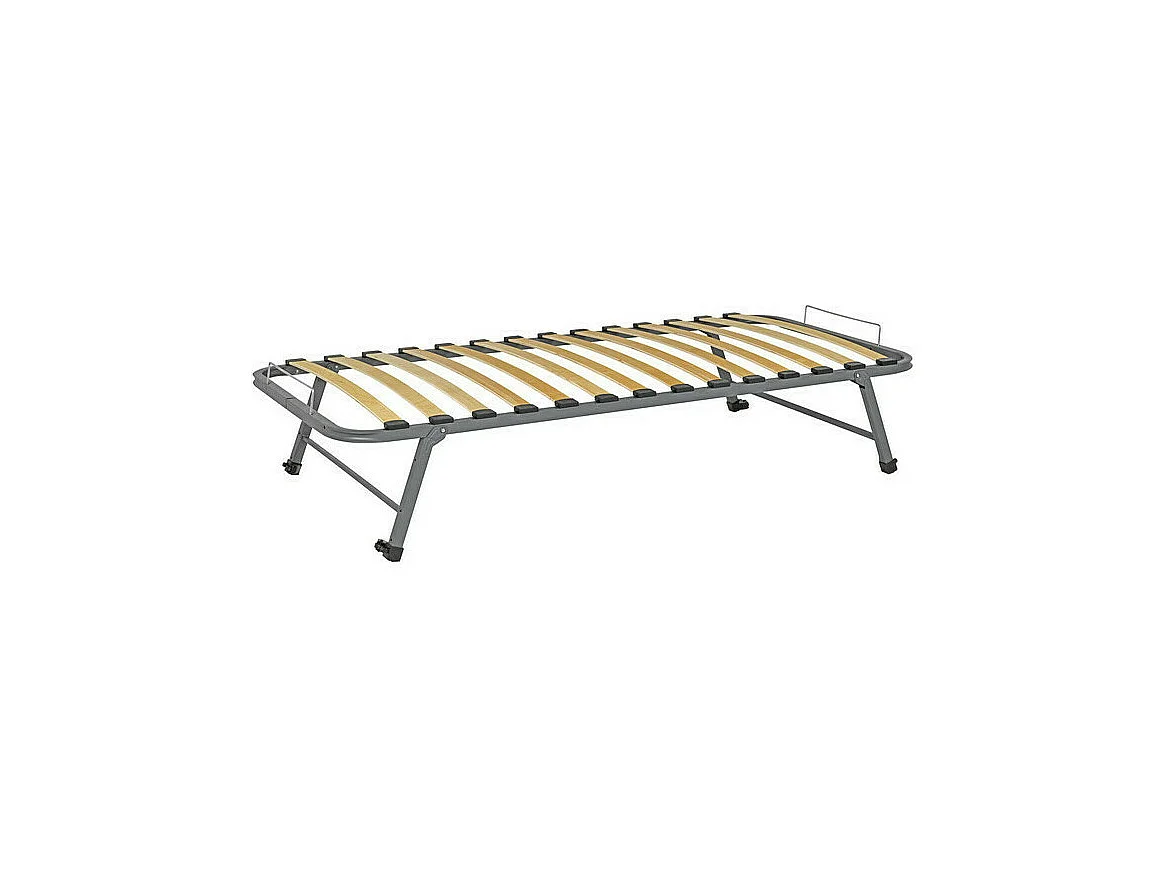 Pack lit gigogne avec 2 matelas 90x190 cm bois massif blanc THAÏS