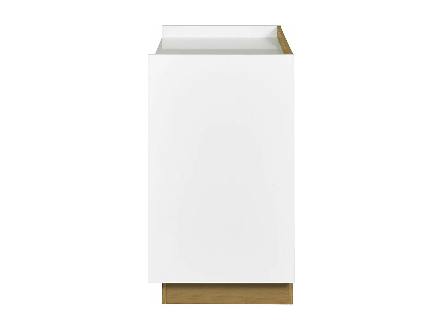 Commode  panneaux de fibres blanc et bois NAIS