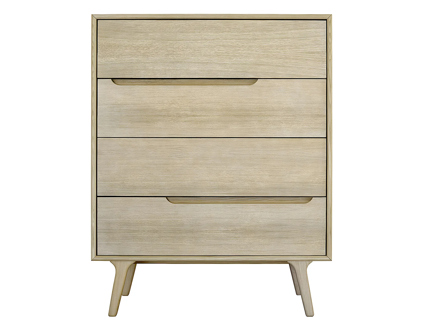 Commode 4 Tiroirs  bois massif bois HOLDA