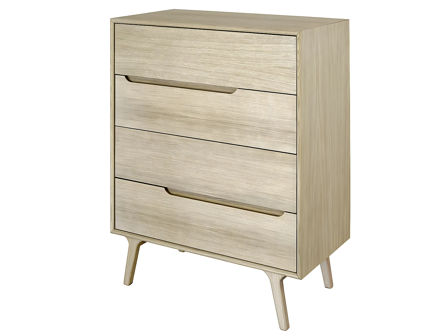 Commode 4 Tiroirs  bois massif bois HOLDA