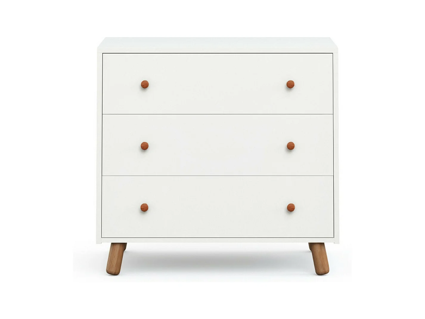 Commode enfant  bois massif blanc et bois GABBY
